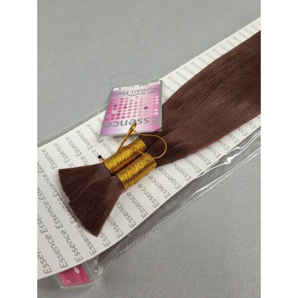 18” Essence #33 Auburn Yaki Straight Bulk Micro Braiding Blend Hair - Picture 3 of 5